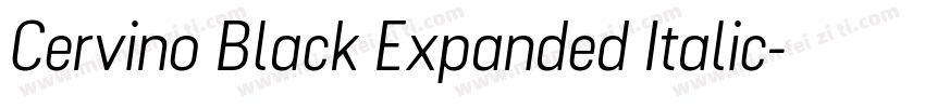 Cervino Black Expanded Italic字体转换